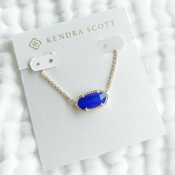Kendra Scott Jewelry - Kendra Scott Elisa Pendant Necklace. Gold Cobalt Cat's Eye